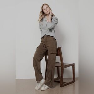 Kut from the Kloth Miller High Rise Wide Leg Cargo Pants Size 4